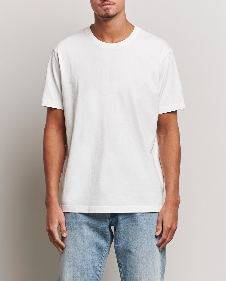 Herren | Weiße T-Shirts | Nudie Jeans | Uno Everyday Crew Neck T-Shirt Chalk White