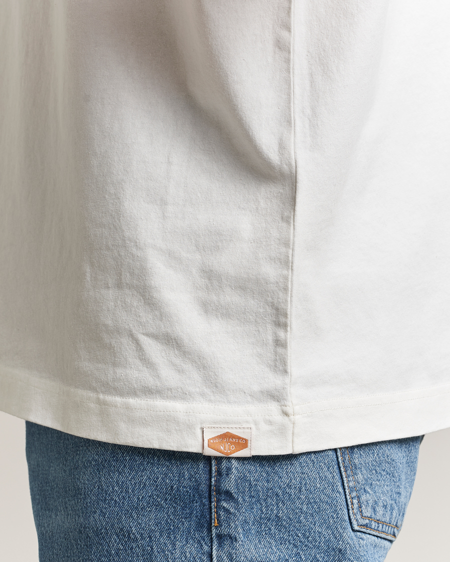 Herren | T-Shirts | Nudie Jeans | Uno Everyday Crew Neck T-Shirt Chalk White