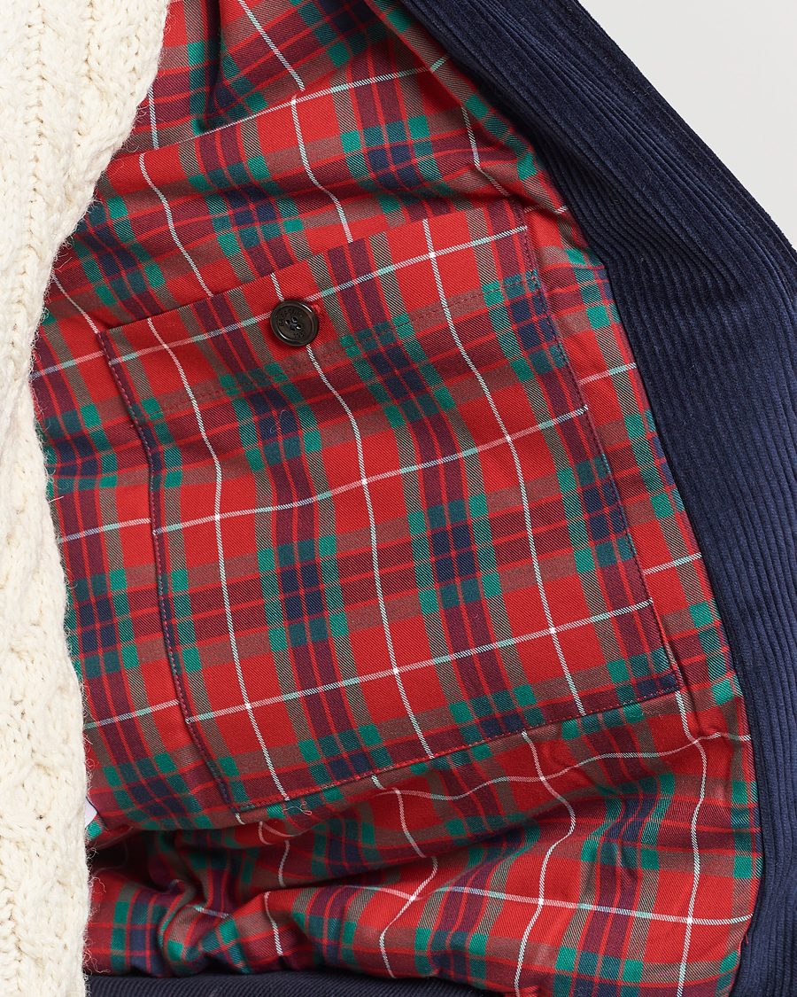 Herren | Jacken | Baracuta | G9 Pocket Padded Cord Harrington Jacket Navy