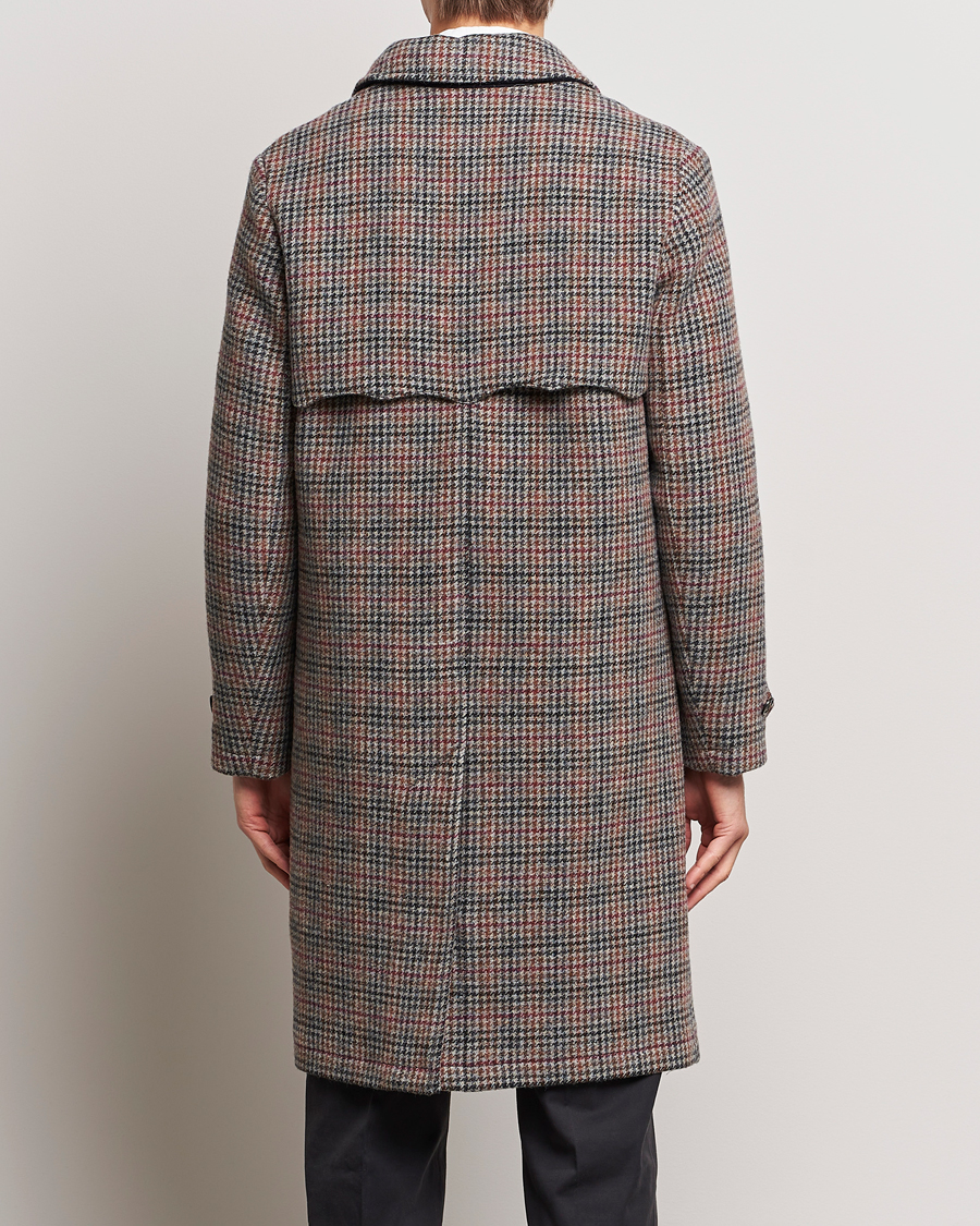 Herren | Jacken | Baracuta | Paul Houndstooth Wool Coat Grey