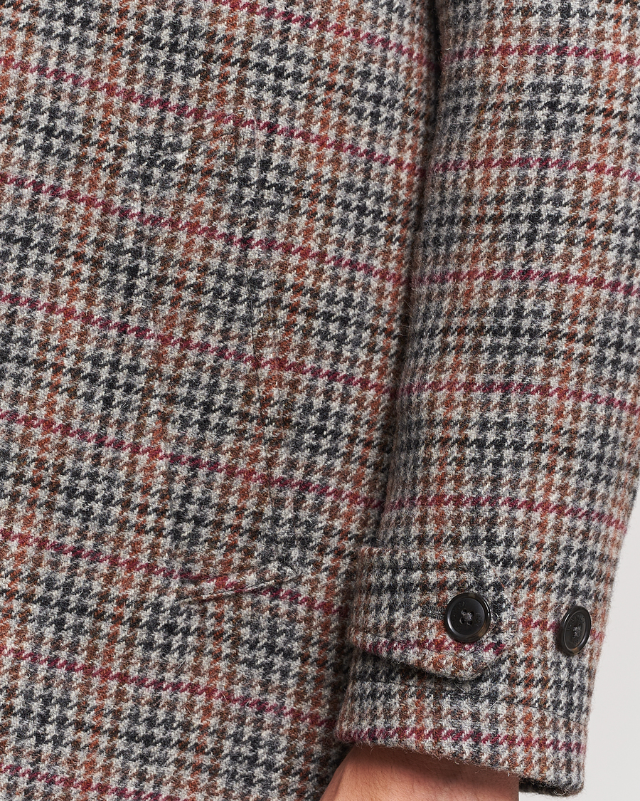 Herren | Jacken | Baracuta | Paul Houndstooth Wool Coat Grey