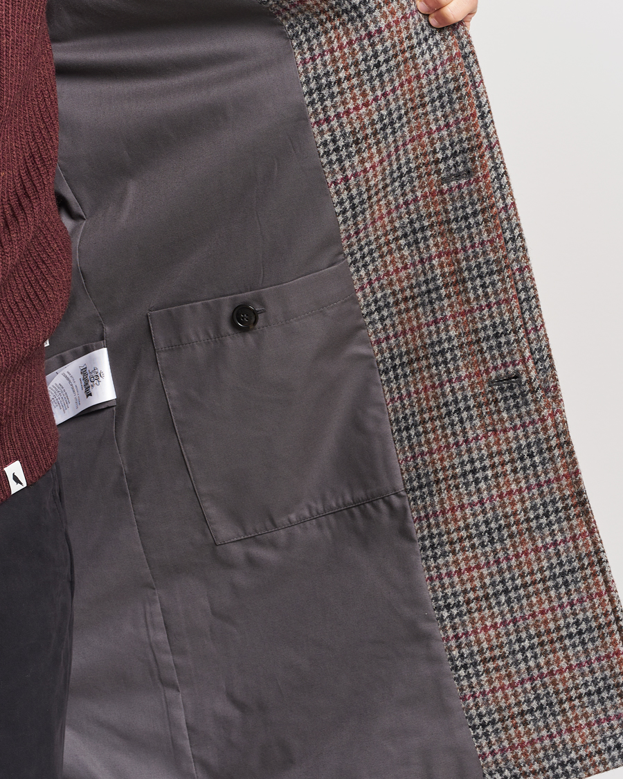 Herren | Jacken | Baracuta | Paul Houndstooth Wool Coat Grey