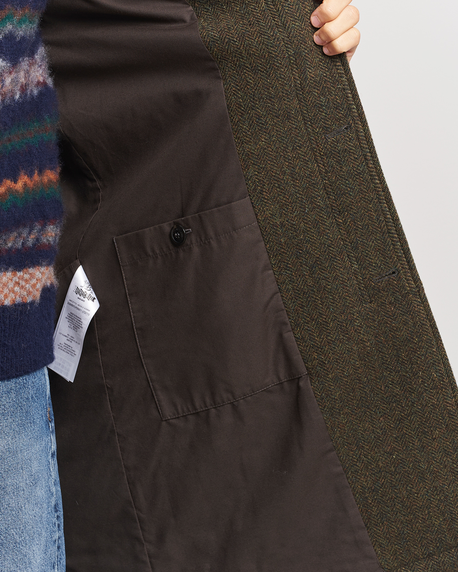 Herren | Jacken | Baracuta | Paul Herringbone Wool Coat Bark