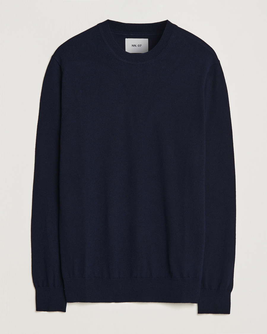 Herren | Pullover | NN07 | Ted Merino Crew Neck Pullover Navy Blue