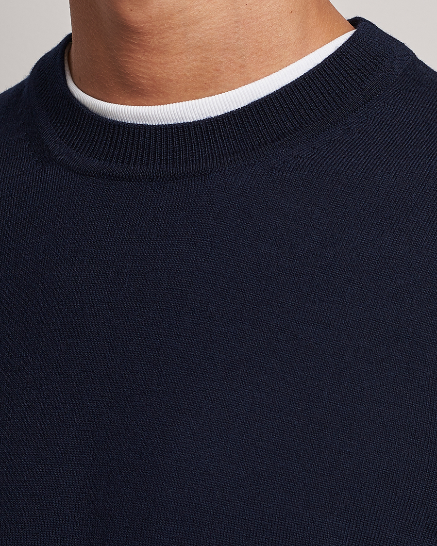 Herren | Pullover | NN07 | Ted Merino Crew Neck Pullover Navy Blue