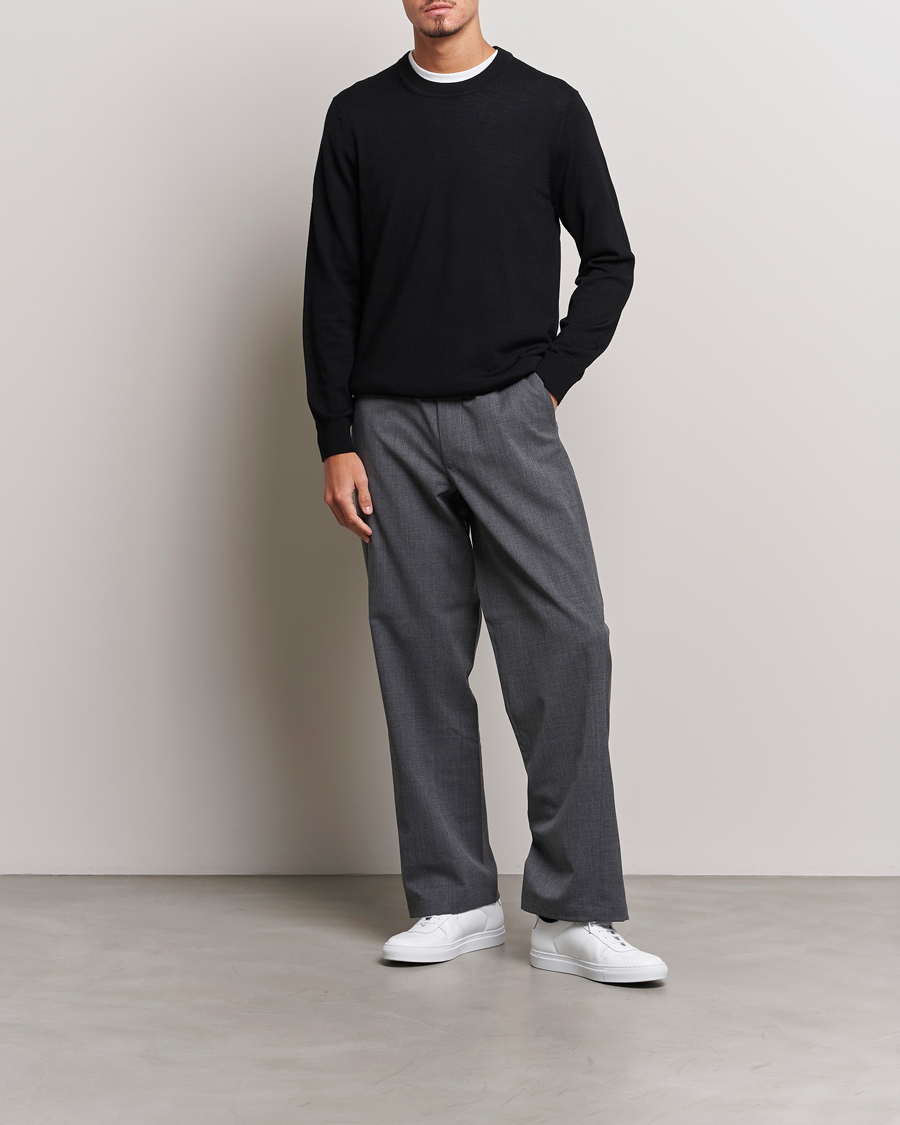 Herren | Pullover | NN07 | Ted Merino Crew Neck Pullover Black