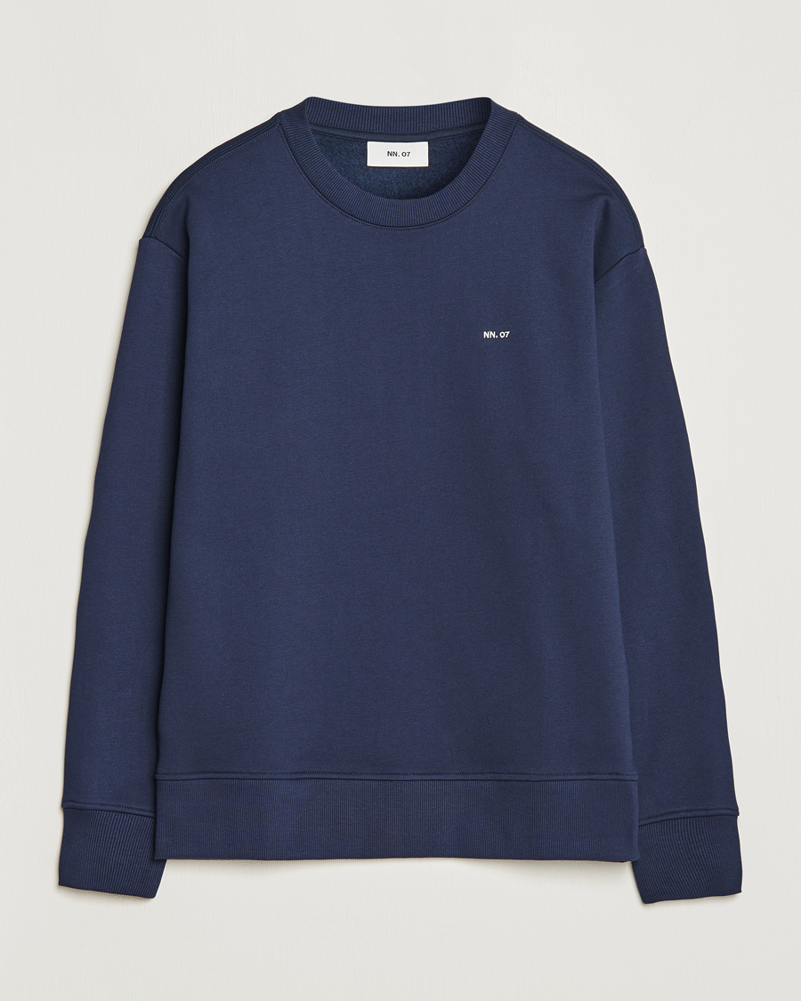Herren | Pullover | NN07 | Briggs Logo Crew Neck Sweatshirt Navy Blue