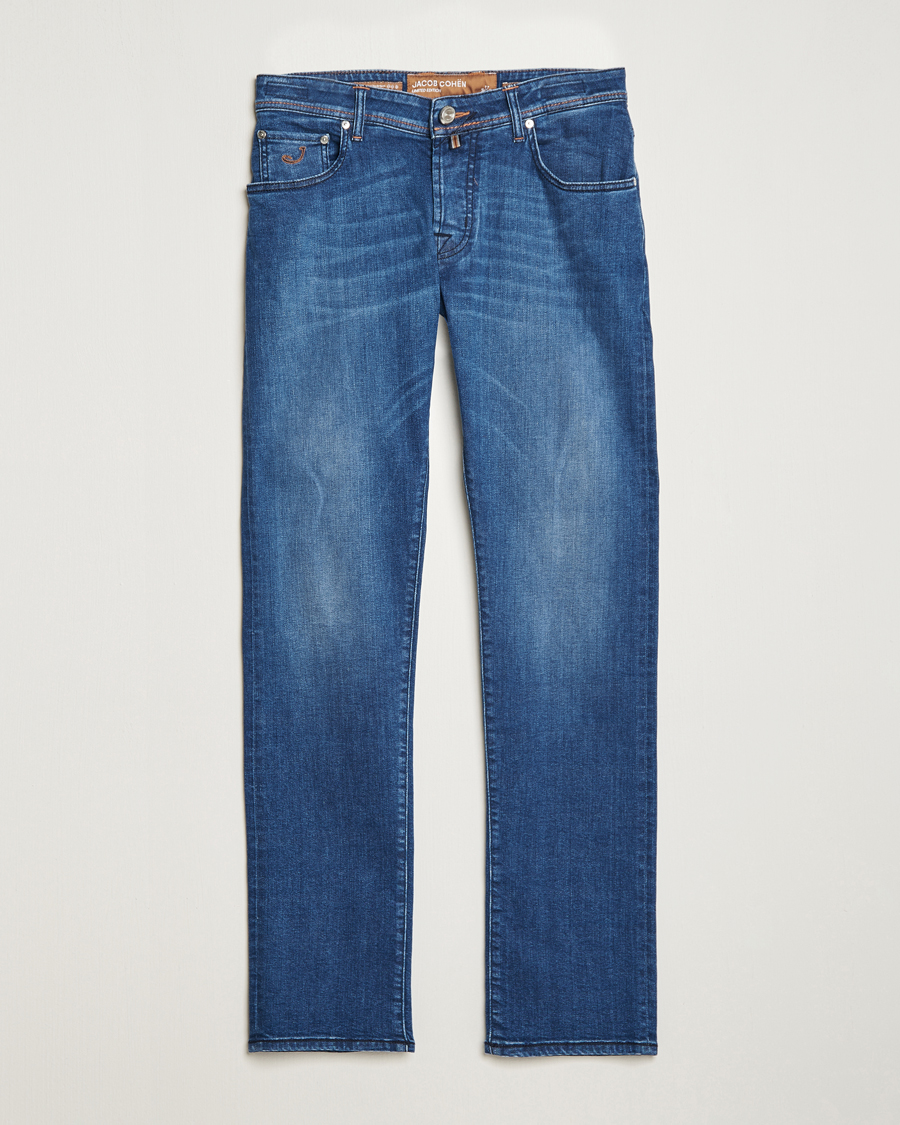 Herren | Jeans | Jacob Cohën | Nick Limited Edition Slim Fit Jeans Mid Blue