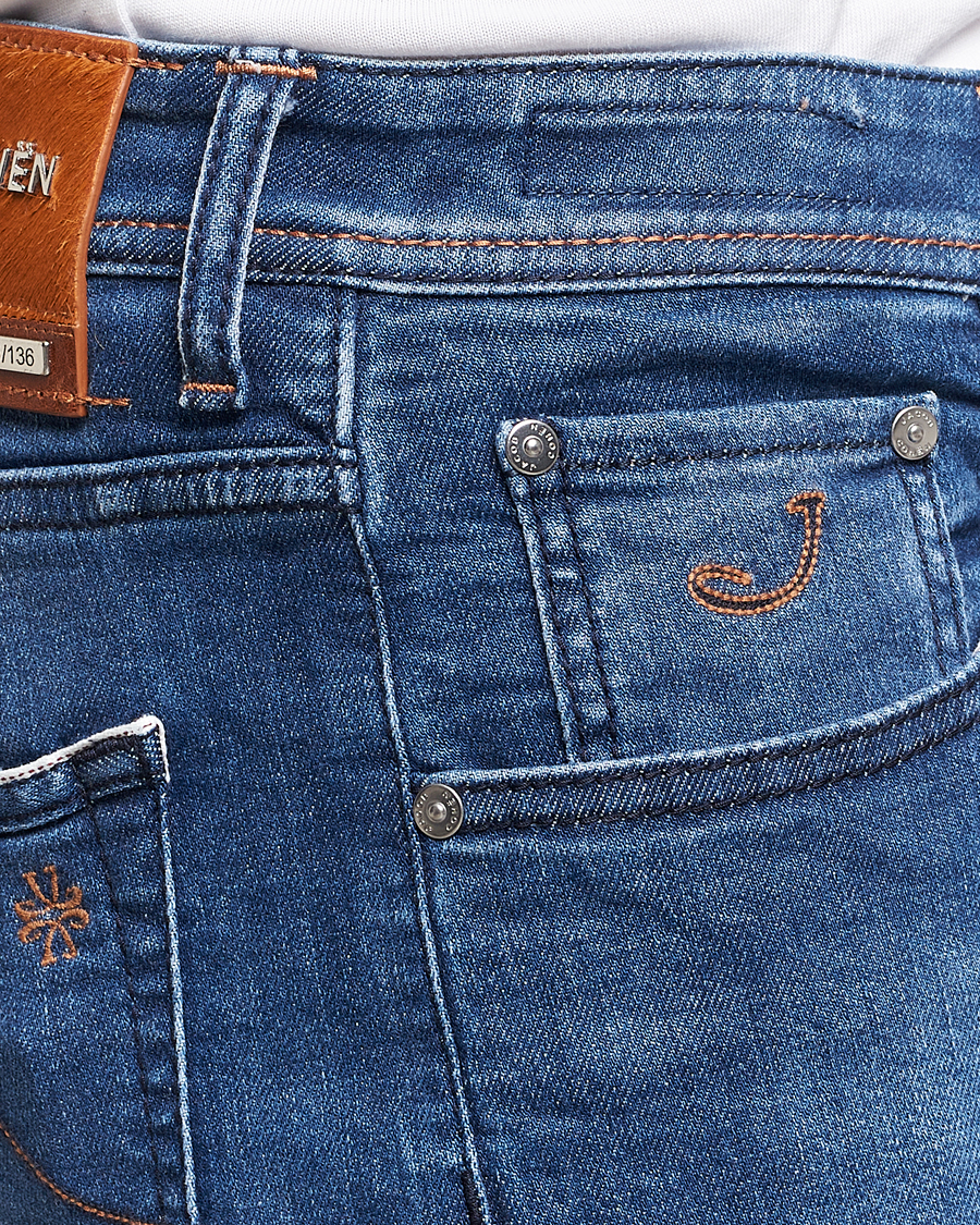 Herren | Jeans | Jacob Cohën | Nick Limited Edition Slim Fit Jeans Mid Blue