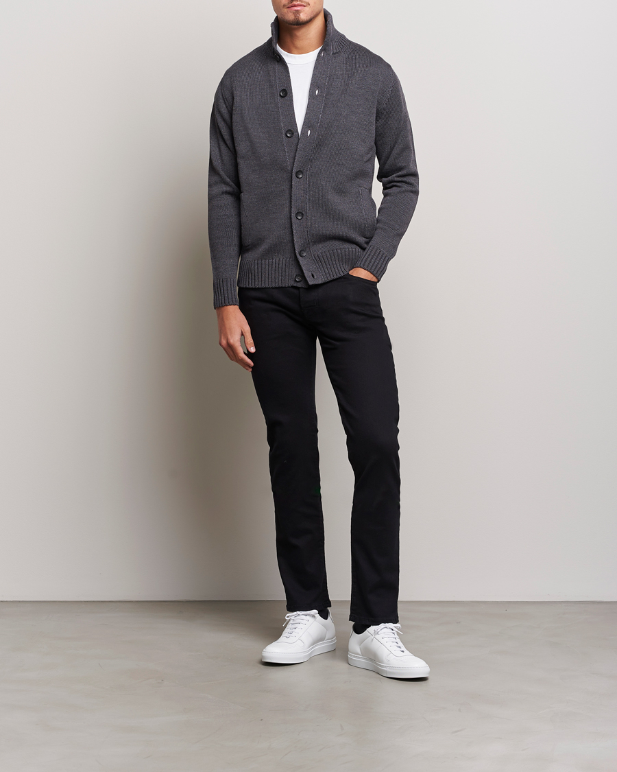 Herren | Jeans | Jacob Cohën | Nick Slim Fit Stretch Jeans Stay Black
