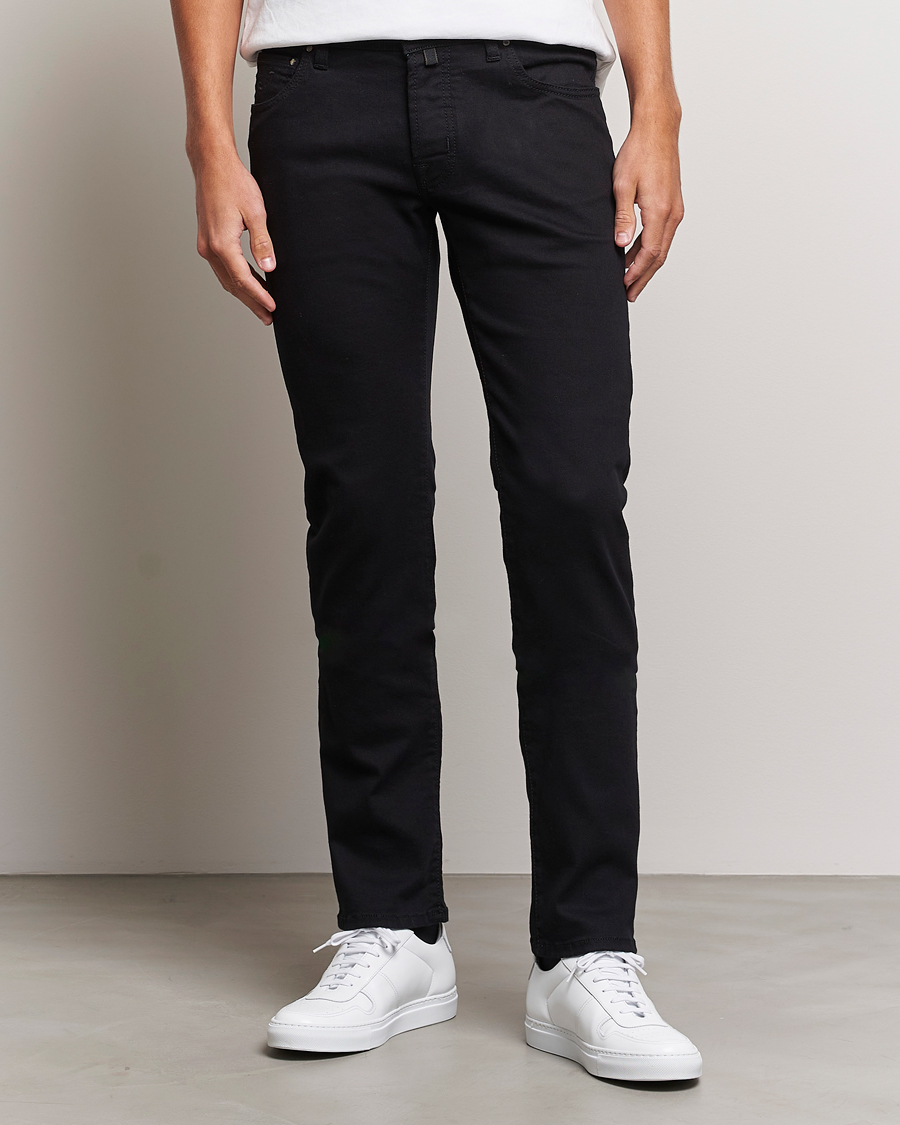 Herren | Jeans | Jacob Cohën | Nick Slim Fit Stretch Jeans Stay Black