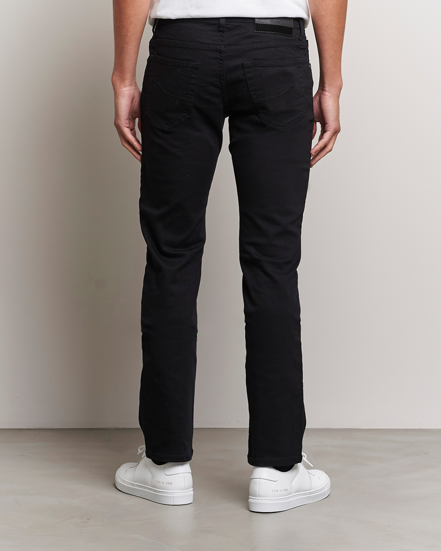 Herren | Jeans | Jacob Cohën | Nick Slim Fit Stretch Jeans Stay Black