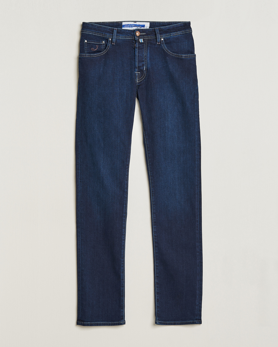Herren | Jeans | Jacob Cohën | Nick Slim Fit Stretch Jeans Dark Blue