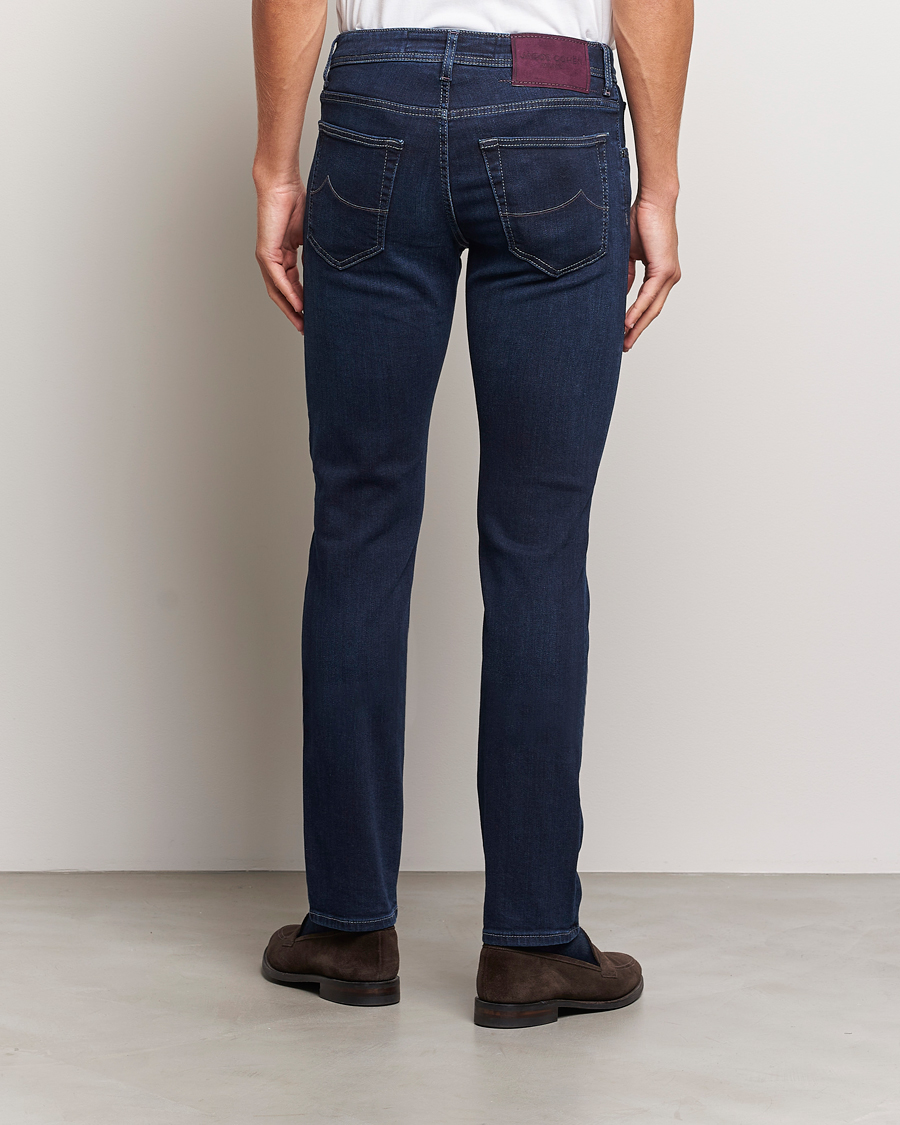 Herren | Jeans | Jacob Cohën | Nick Slim Fit Stretch Jeans Dark Blue