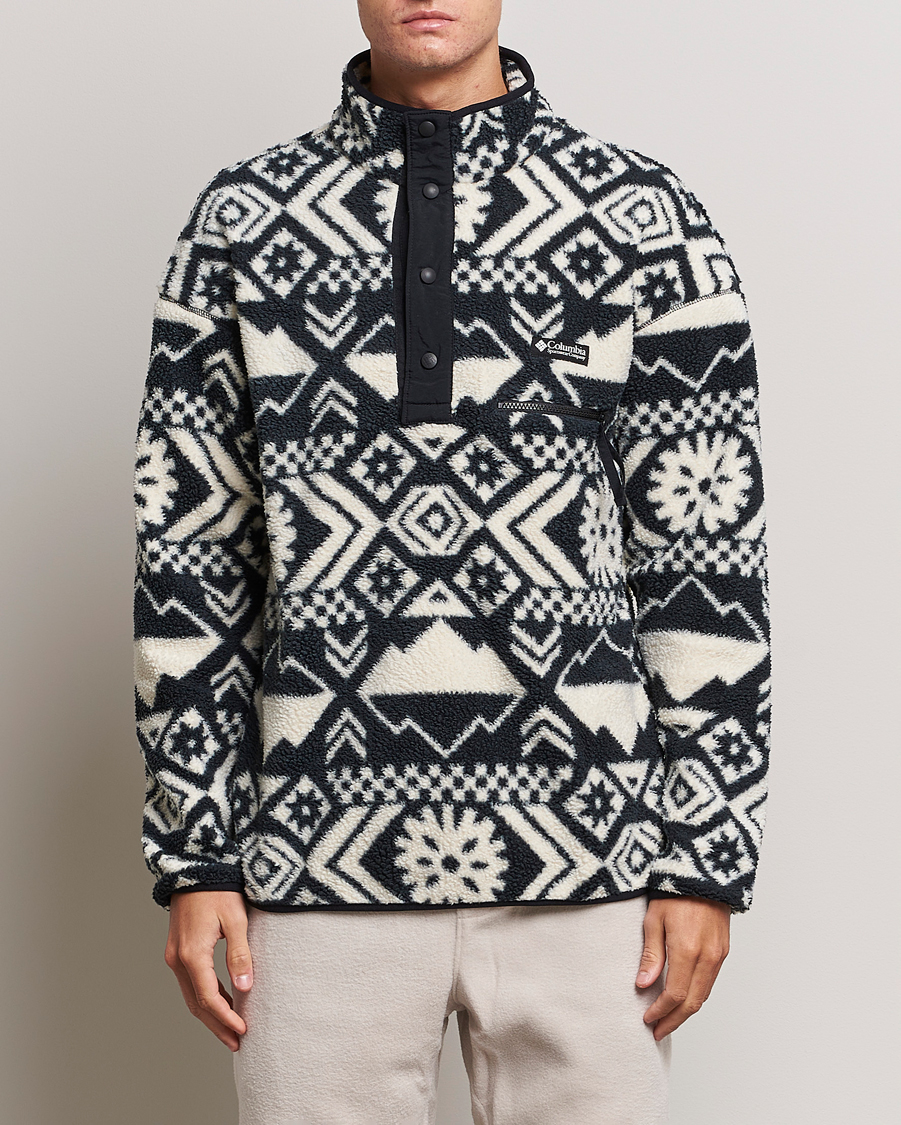 Herren | Pullover | Columbia | Helvetia Half Snap Fleece Black Checkered