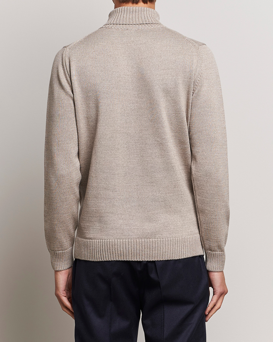 Herren | Pullover | Stenströms | Chunky Merino Rollneck Beige