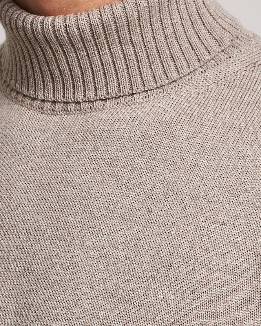Herren | Pullover | Stenströms | Chunky Merino Rollneck Beige