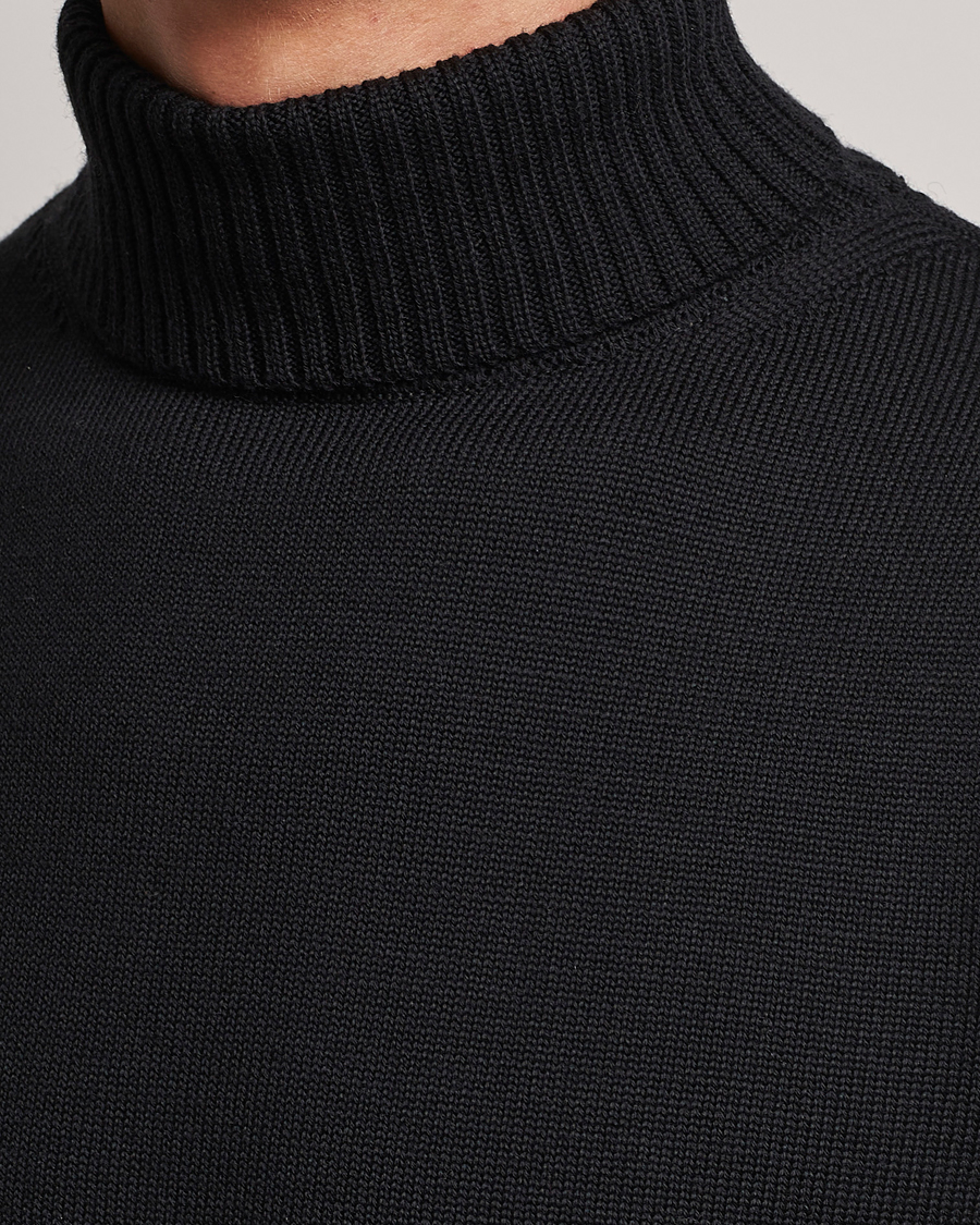 Herren | Pullover | Stenströms | Chunky Merino Rollneck Black