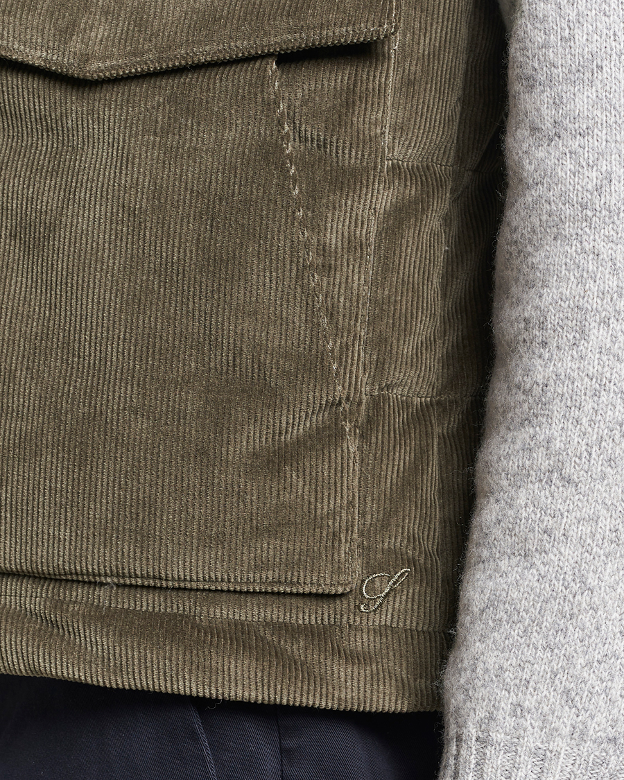 Herren | Jacken | Stenströms | Hooded Corduroy Vest Brown