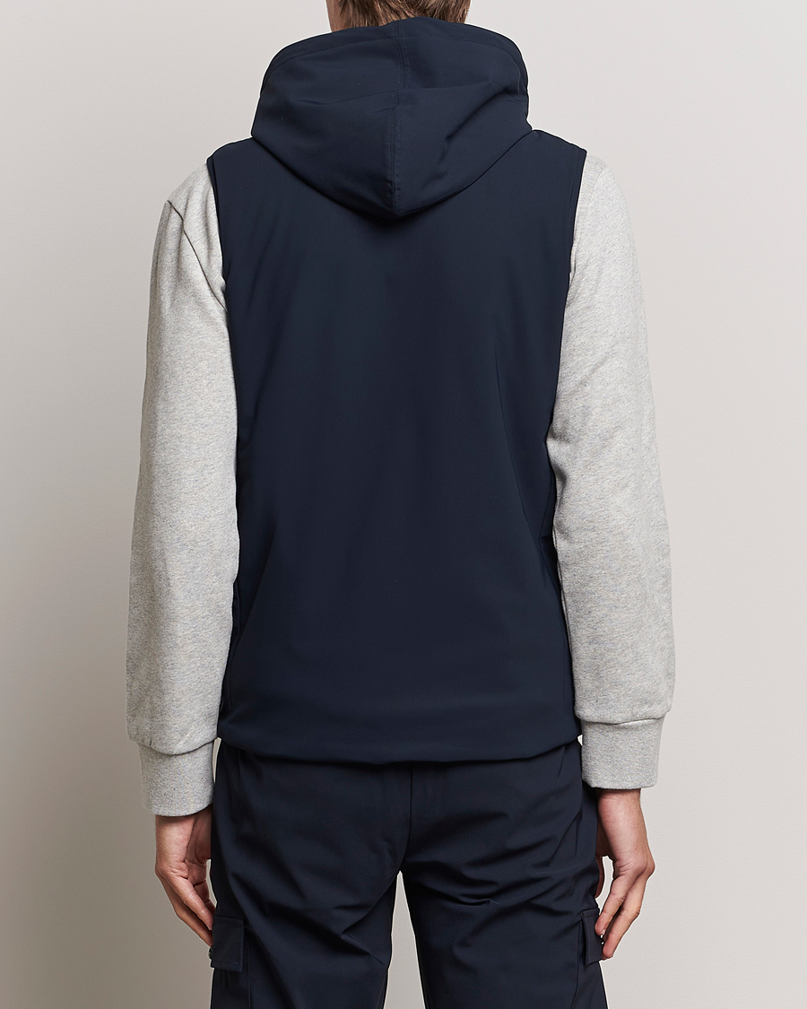 Herren | Jacken | Stenströms | Active Jersey Leisure Hood Vest Navy