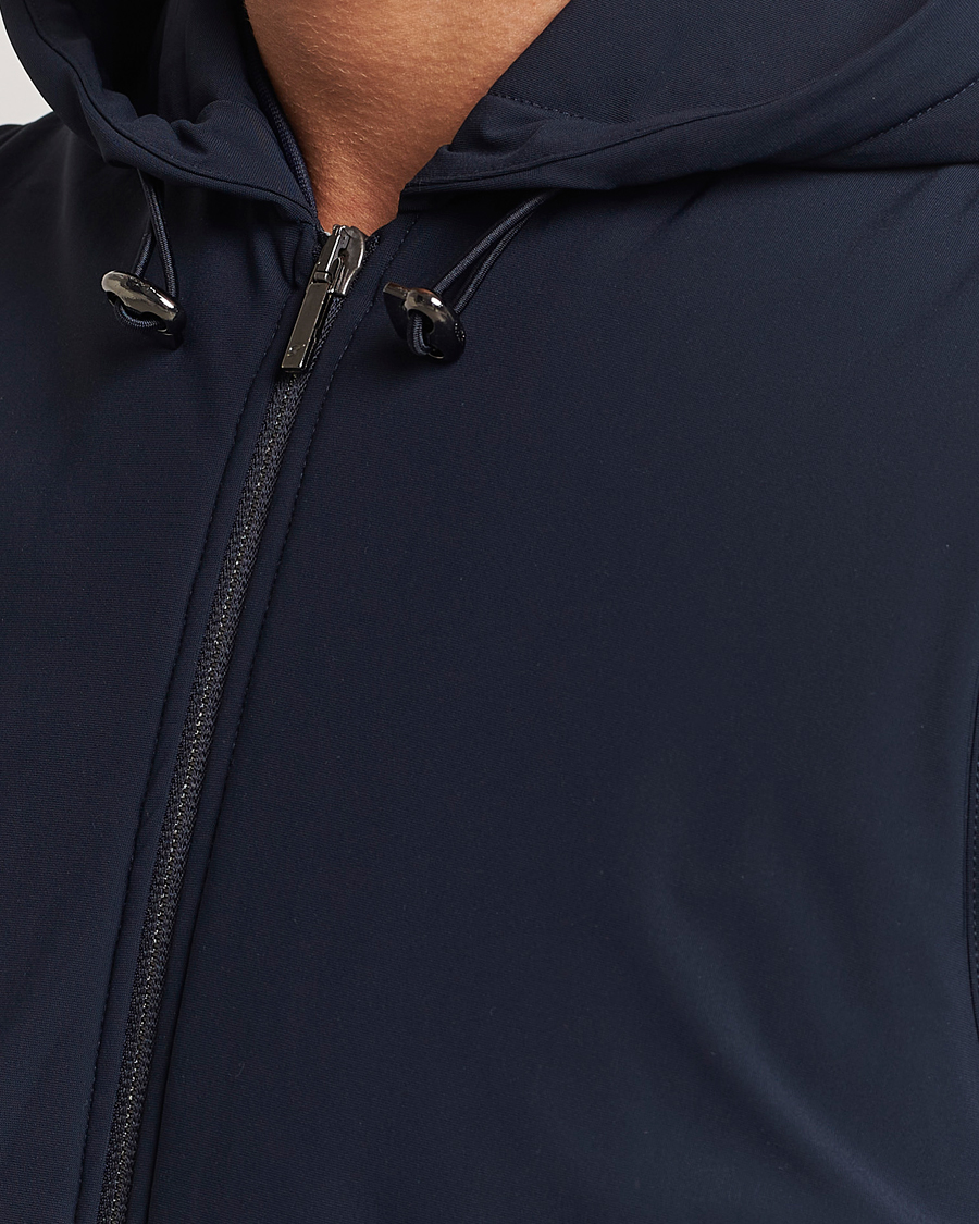 Herren | Jacken | Stenströms | Active Jersey Leisure Hood Vest Navy