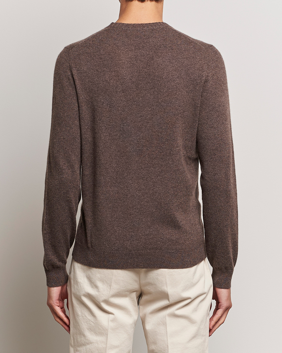 Herren | Pullover | Stenströms | Cashmere Crewneck Dark Brown
