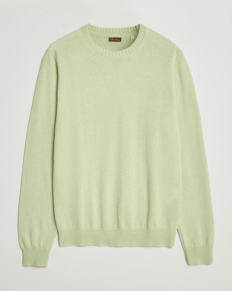 Herren | Pullover | Stenströms | Cashmere Crewneck Soft Green