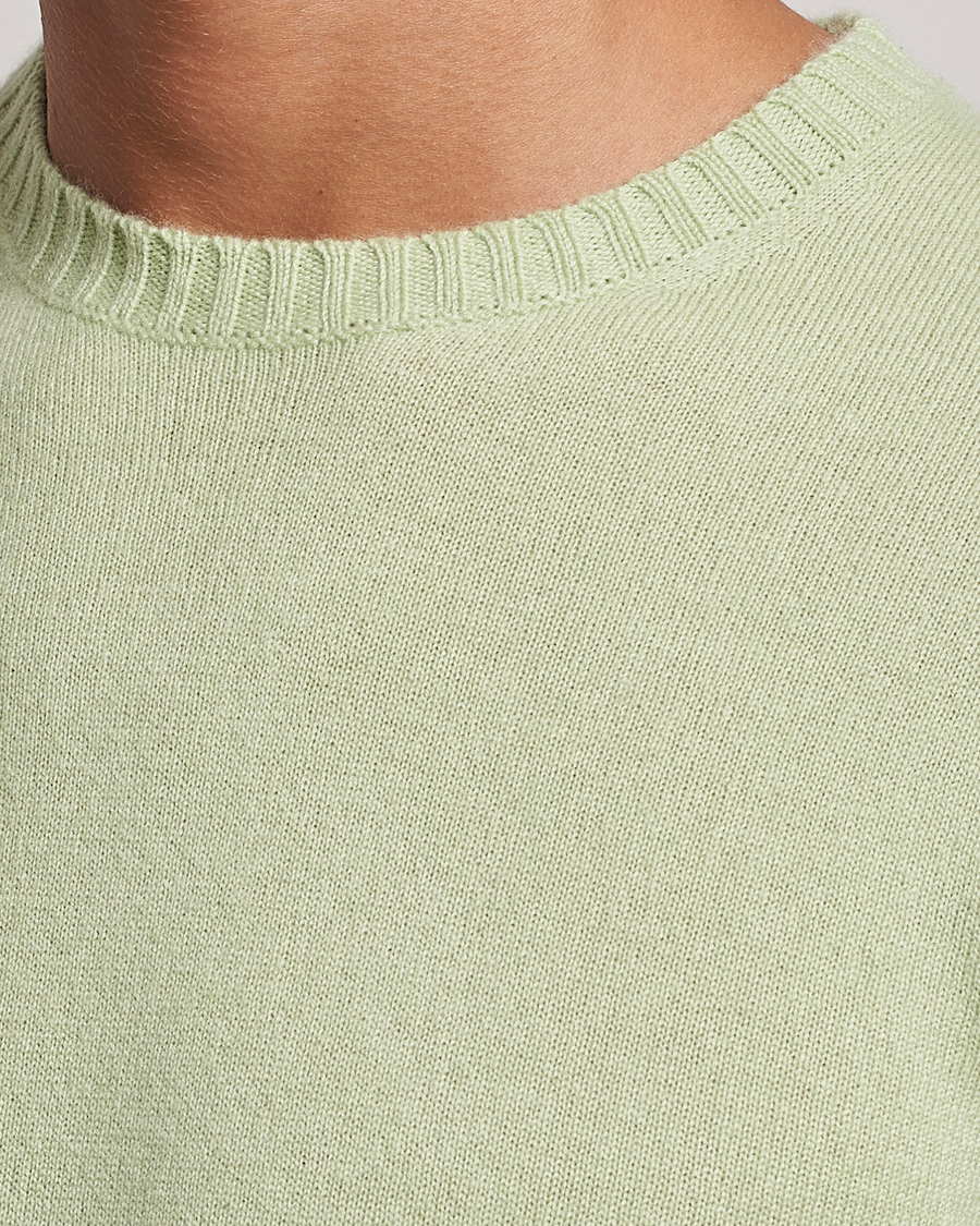 Herren | Pullover | Stenströms | Cashmere Crewneck Soft Green