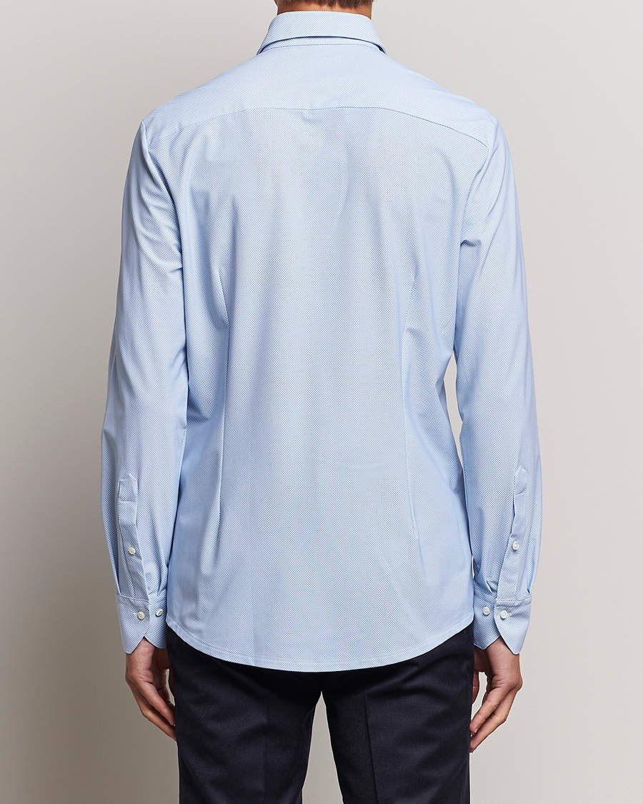 Herren | Hemden | Stenströms | Slimline 4-Way Stretch Cut Away Shirt Light Blue