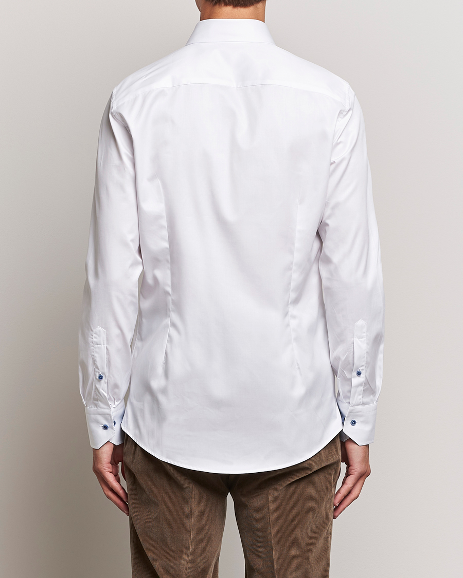 Herren | Hemden | Stenströms | Slimline Contrast Cut Away Shirt White