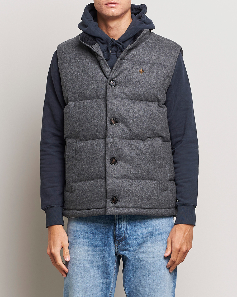 Herren | Jacken | Morris | Alston Wool Flanell Vest Grey
