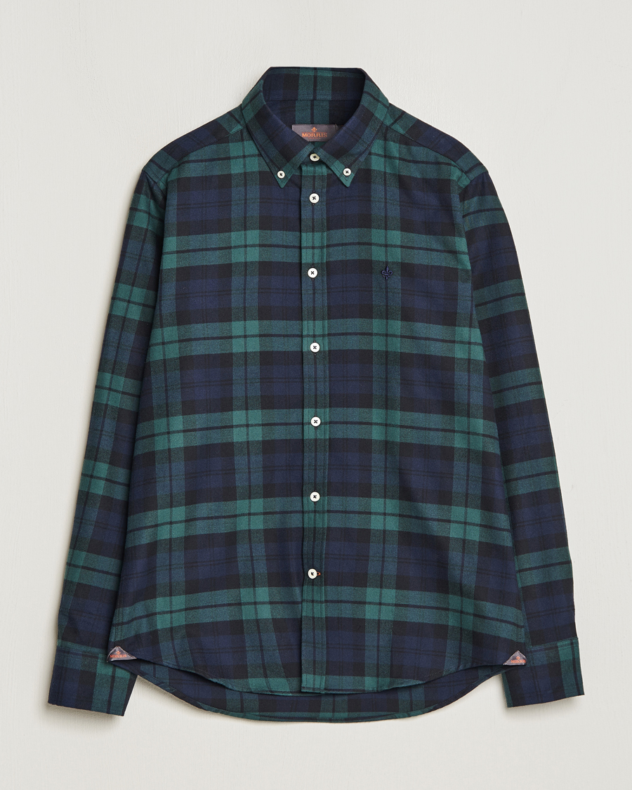 Herren | Hemden | Morris | Brushed Tartan Shirt Navy