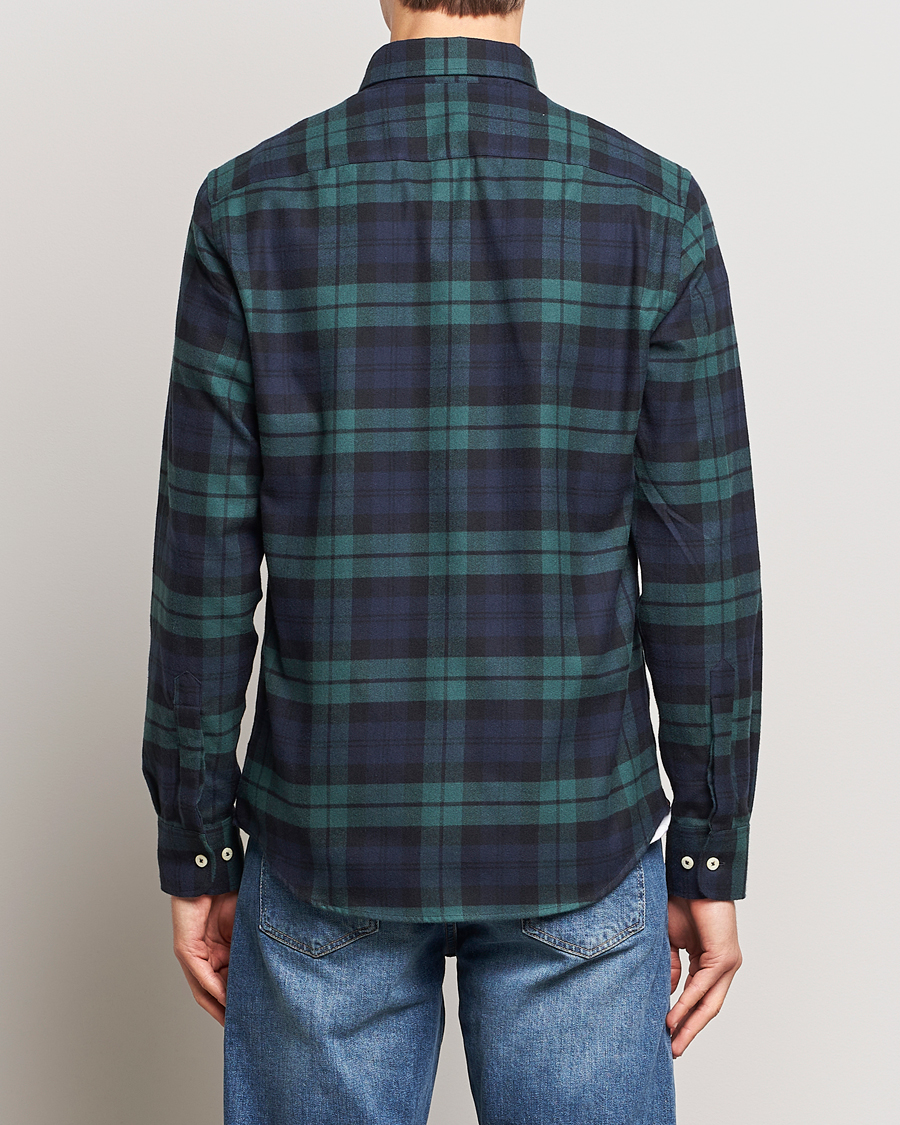 Herren | Hemden | Morris | Brushed Tartan Shirt Navy