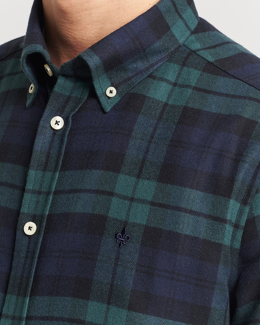 Herren | Hemden | Morris | Brushed Tartan Shirt Navy