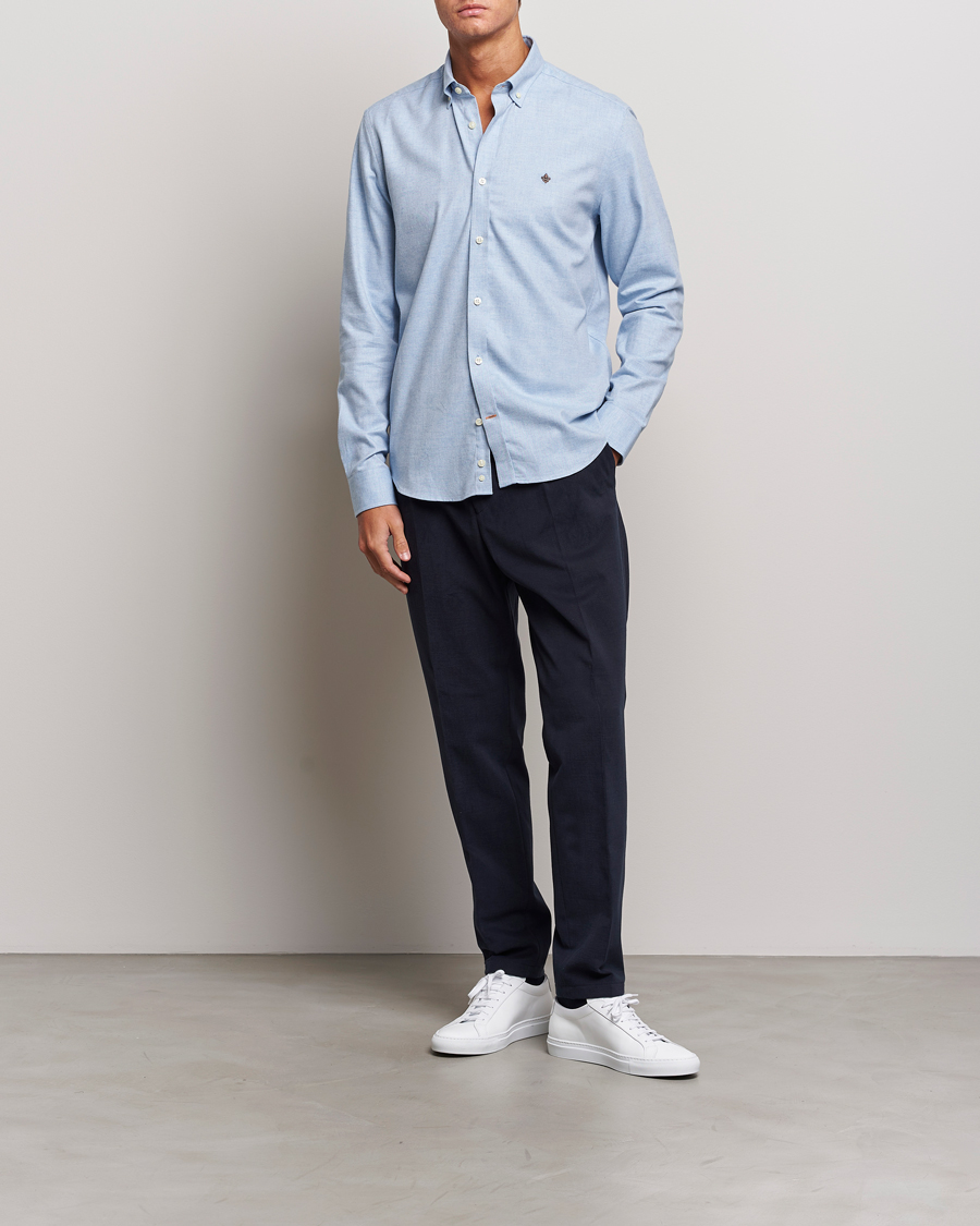 Herren | Hemden | Morris | Watts Flanell Shirt Light Blue