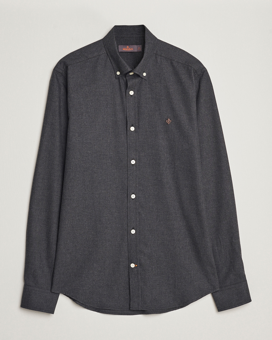 Herren | Hemden | Morris | Watts Flanell Shirt Dark Grey