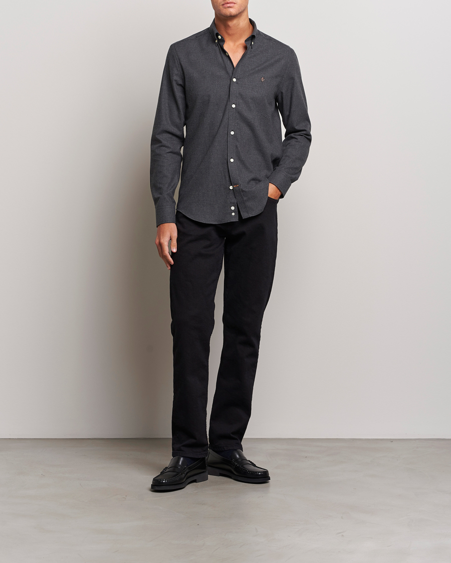 Herren | Hemden | Morris | Watts Flanell Shirt Dark Grey