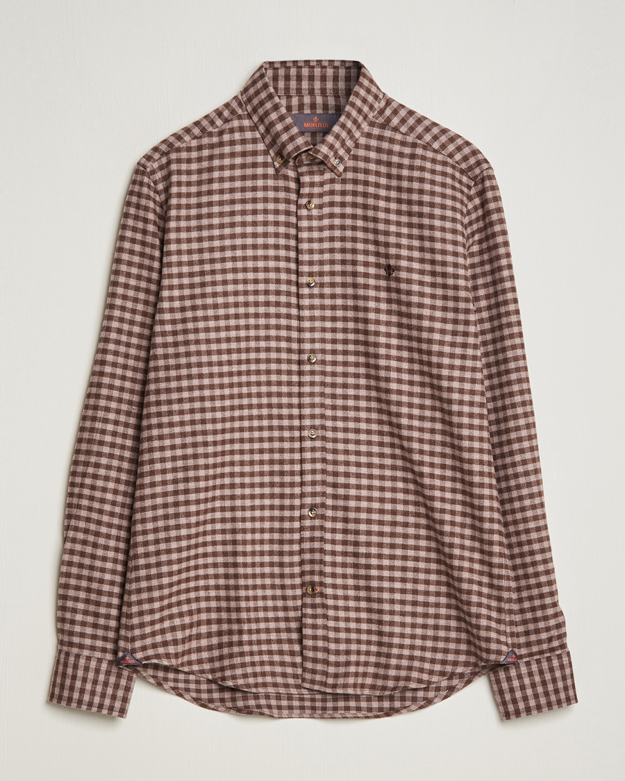 Herren | Hemden | Morris | Flanell Check Shirt Brown