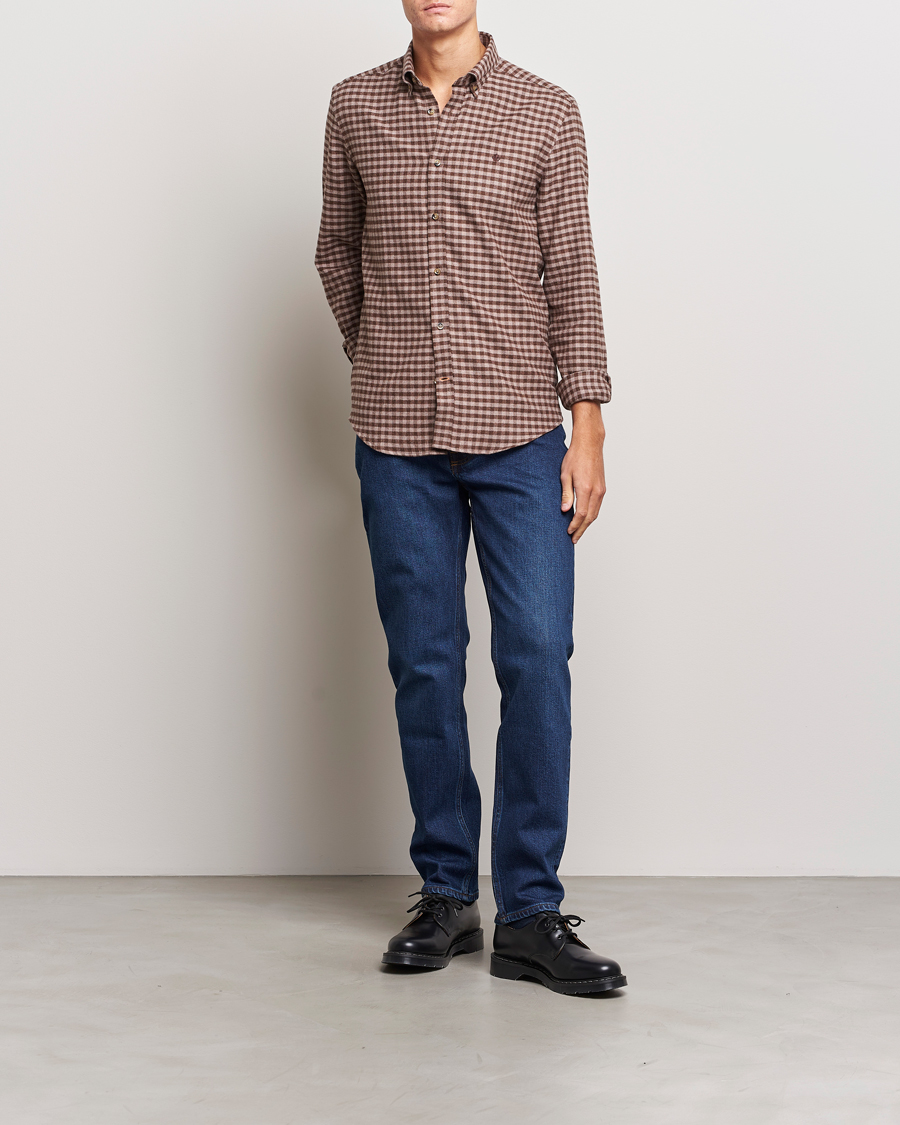 Herren | Hemden | Morris | Flanell Check Shirt Brown