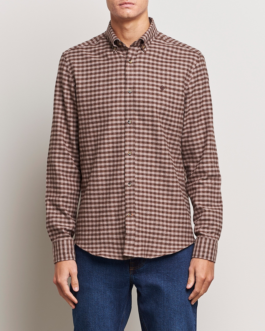 Herren | Hemden | Morris | Flanell Check Shirt Brown