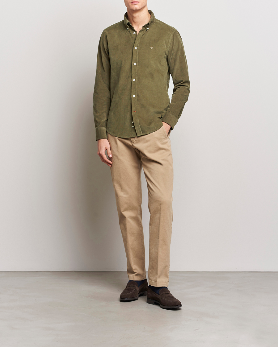 Herren | Hemden | Morris | Douglas Corduroy Shirt Olive