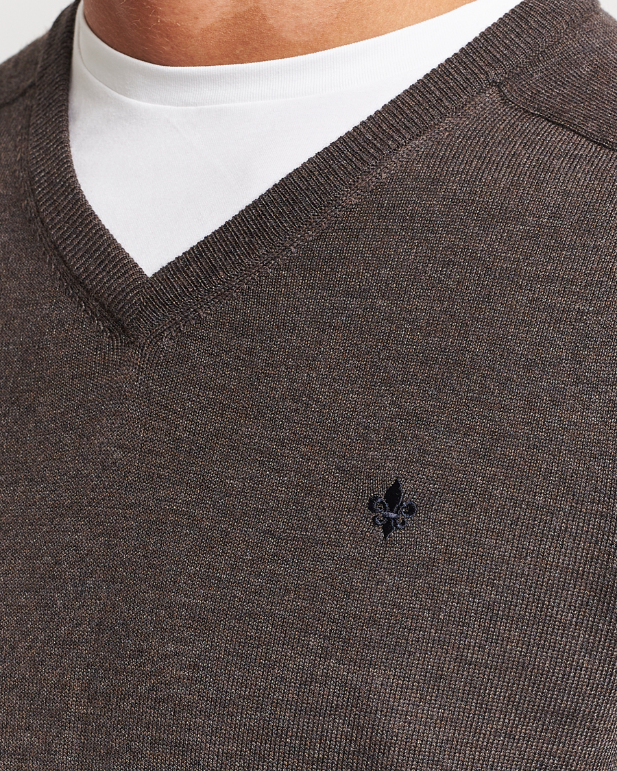 Herren | Pullover | Morris | Merino V-neck Brown