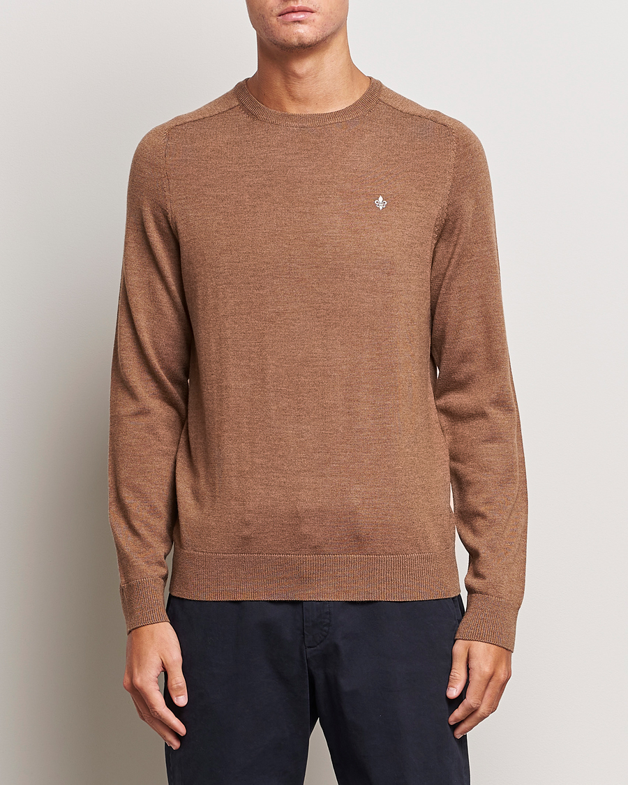 Herren | Pullover | Morris | Merino Crew Neck Pullover Camel