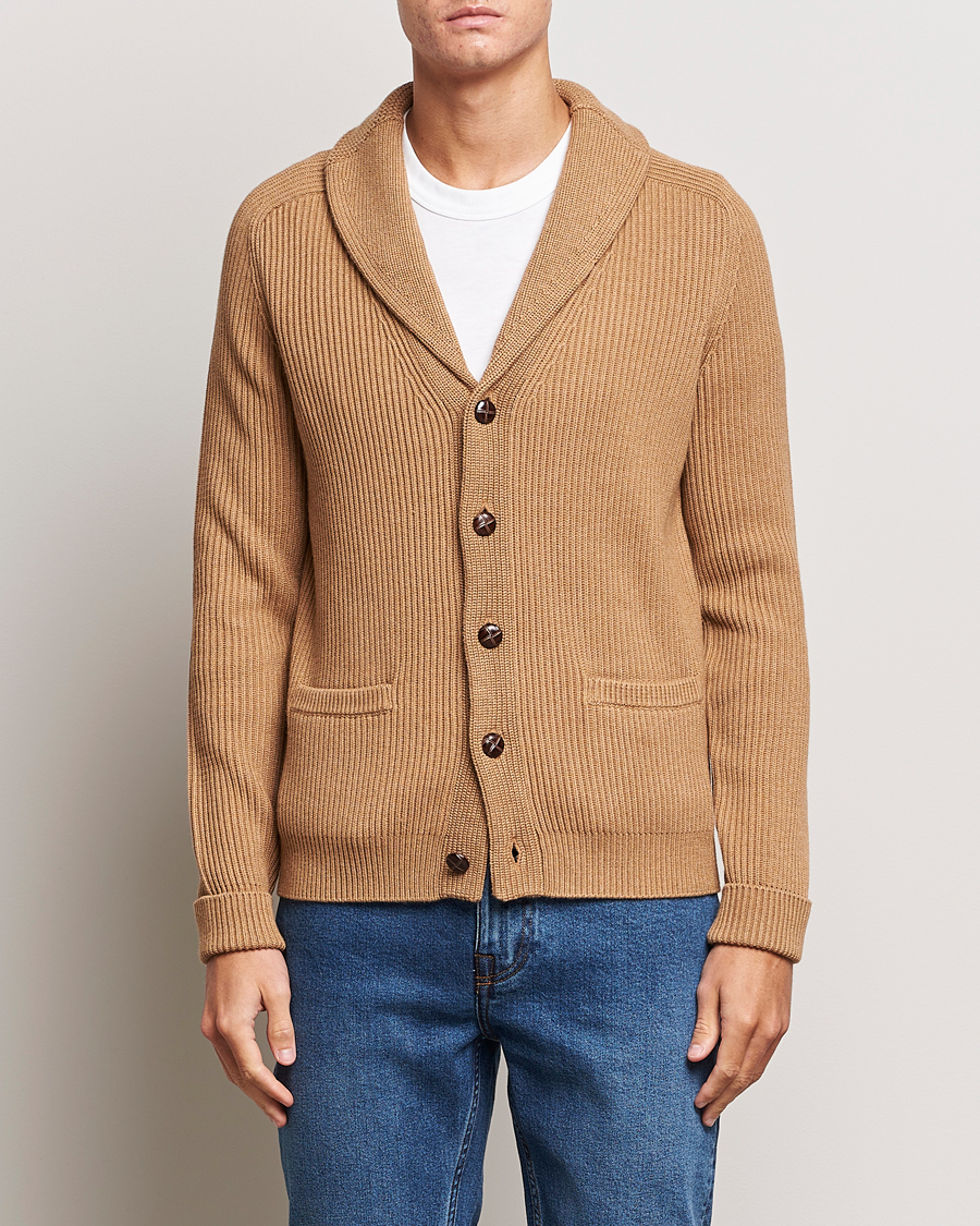 Herren | Pullover | Morris | Brayden Shawl Cardigan Camel