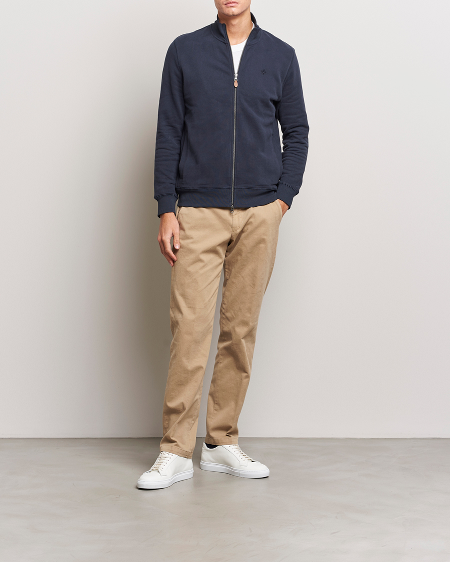 Herren | Pullover | Morris | Warren Sweat Zip Cardigan Old Blue