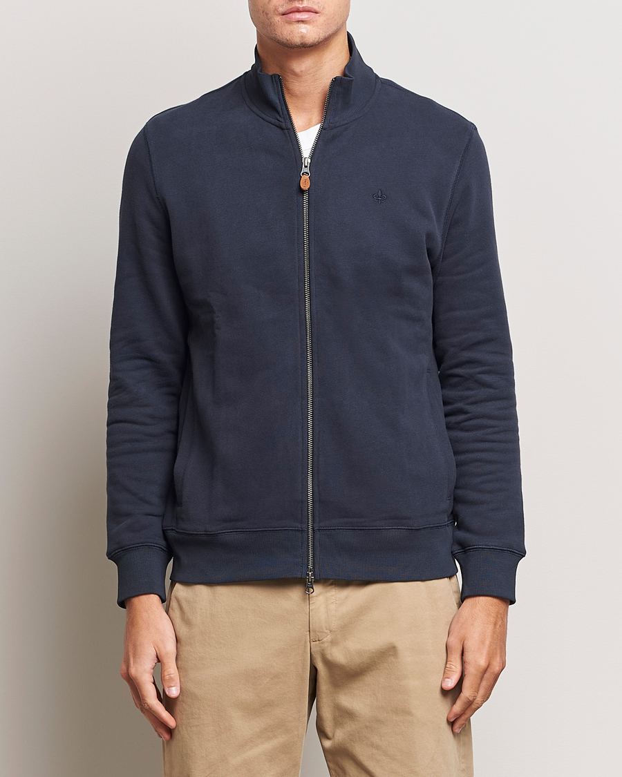Herren | Pullover | Morris | Warren Sweat Zip Cardigan Old Blue