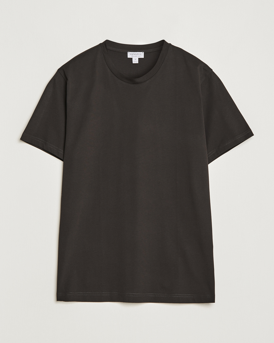 Herren | T-Shirts | Sunspel | Riviera Midweight T-Shirt Coffee