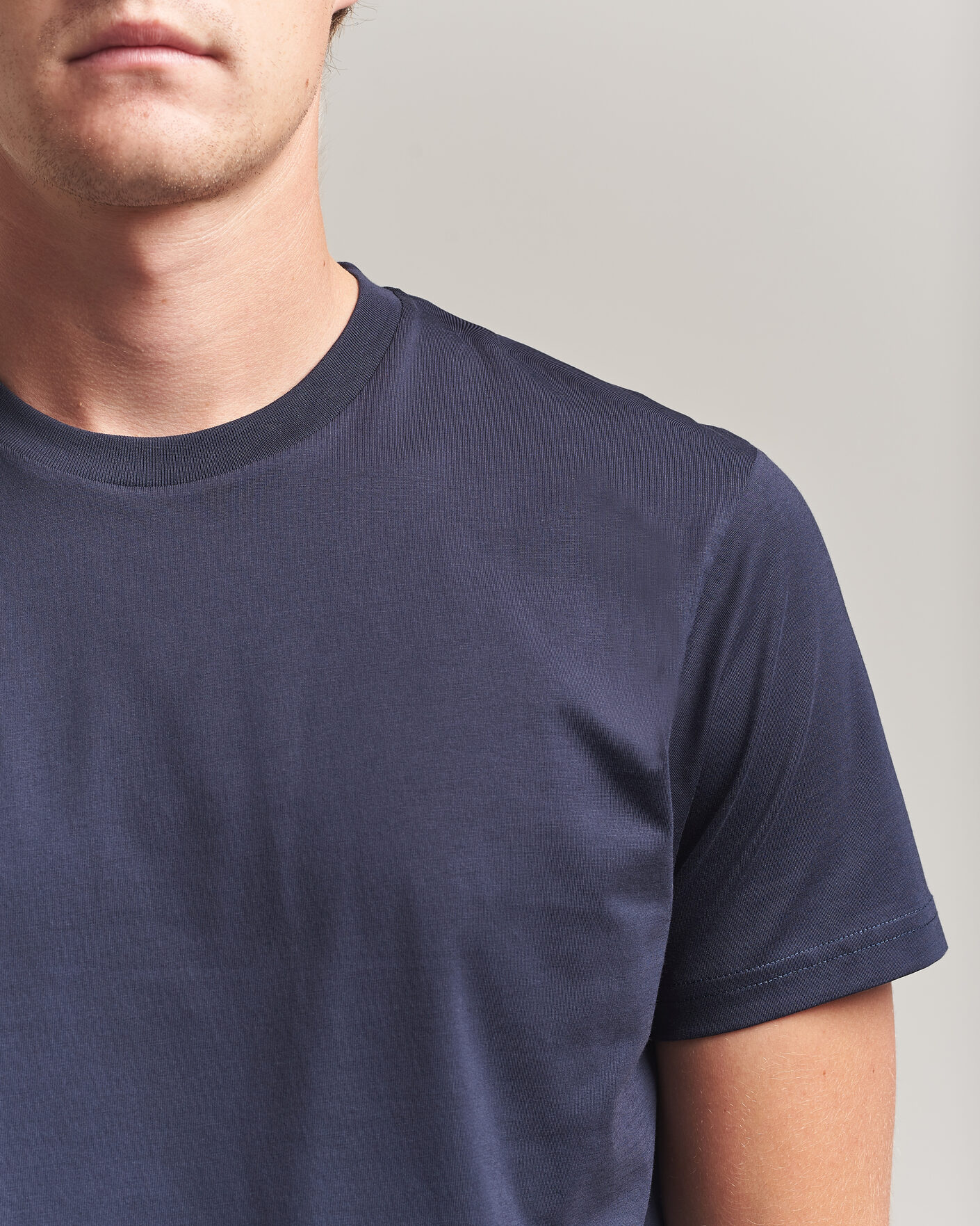 Herren | T-Shirts | Sunspel | Riviera Midweight T-Shirt Navy