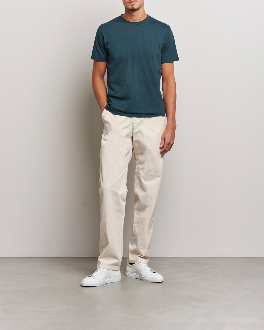 Herren | T-Shirts | Sunspel | Riviera Midweight Tee Peacock