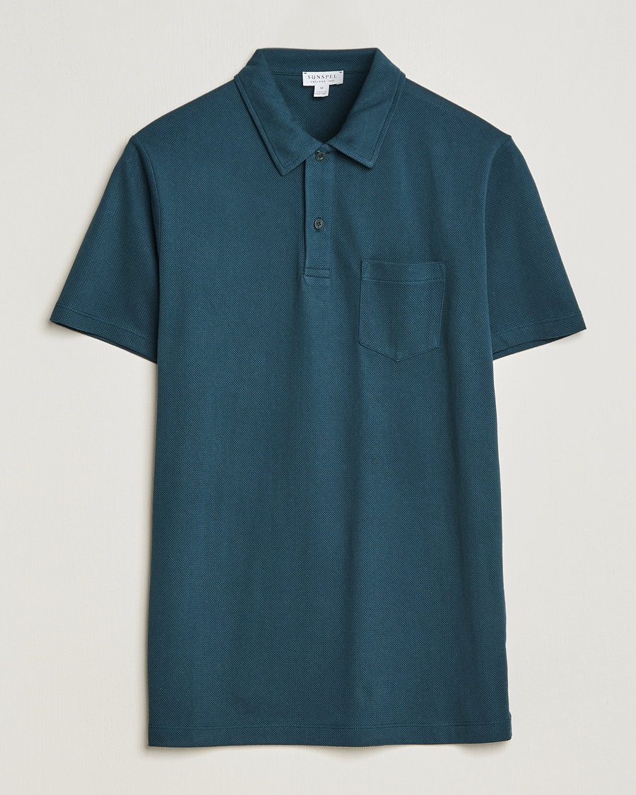 Herren | Poloshirts | Sunspel | Riviera Polo Shirt Peacock